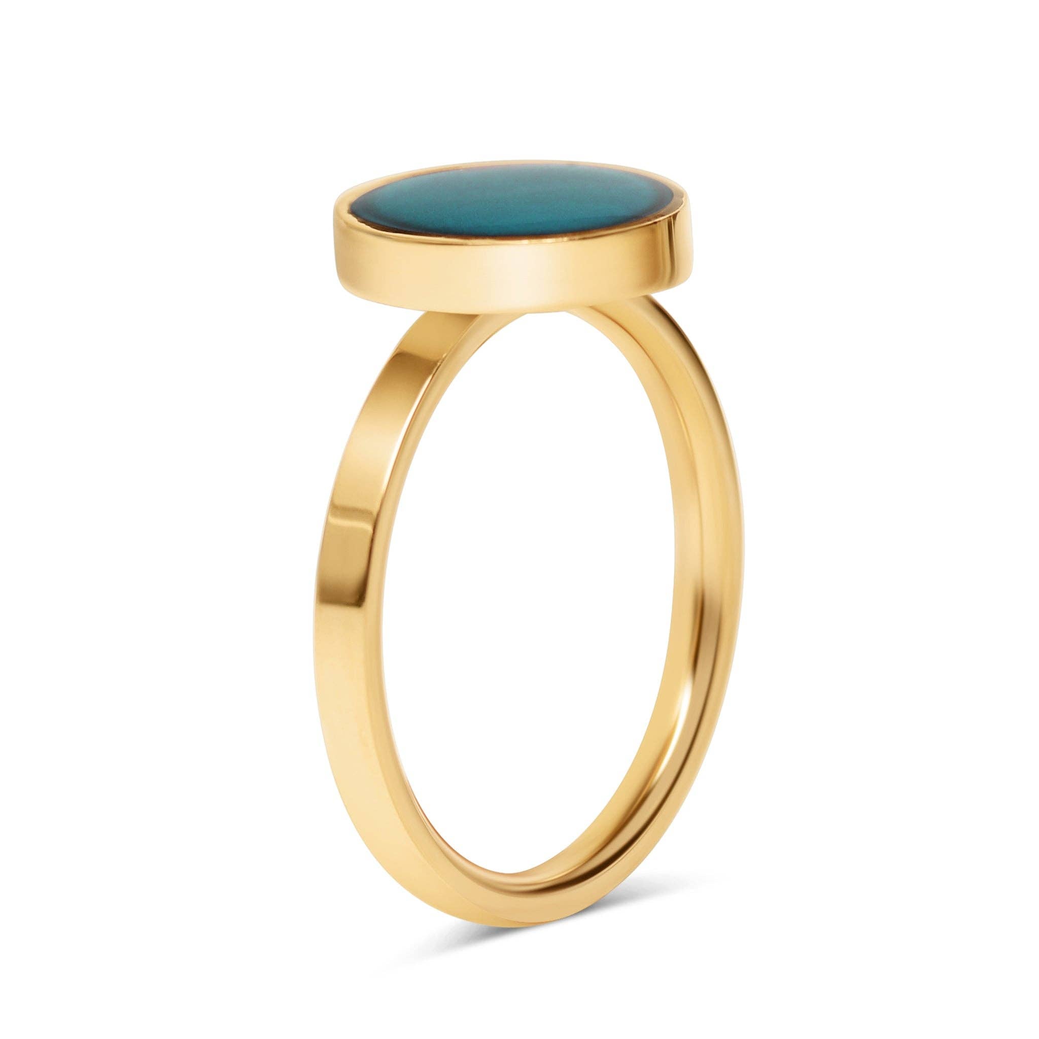 18K Gold Stainless Steel Mood Ring