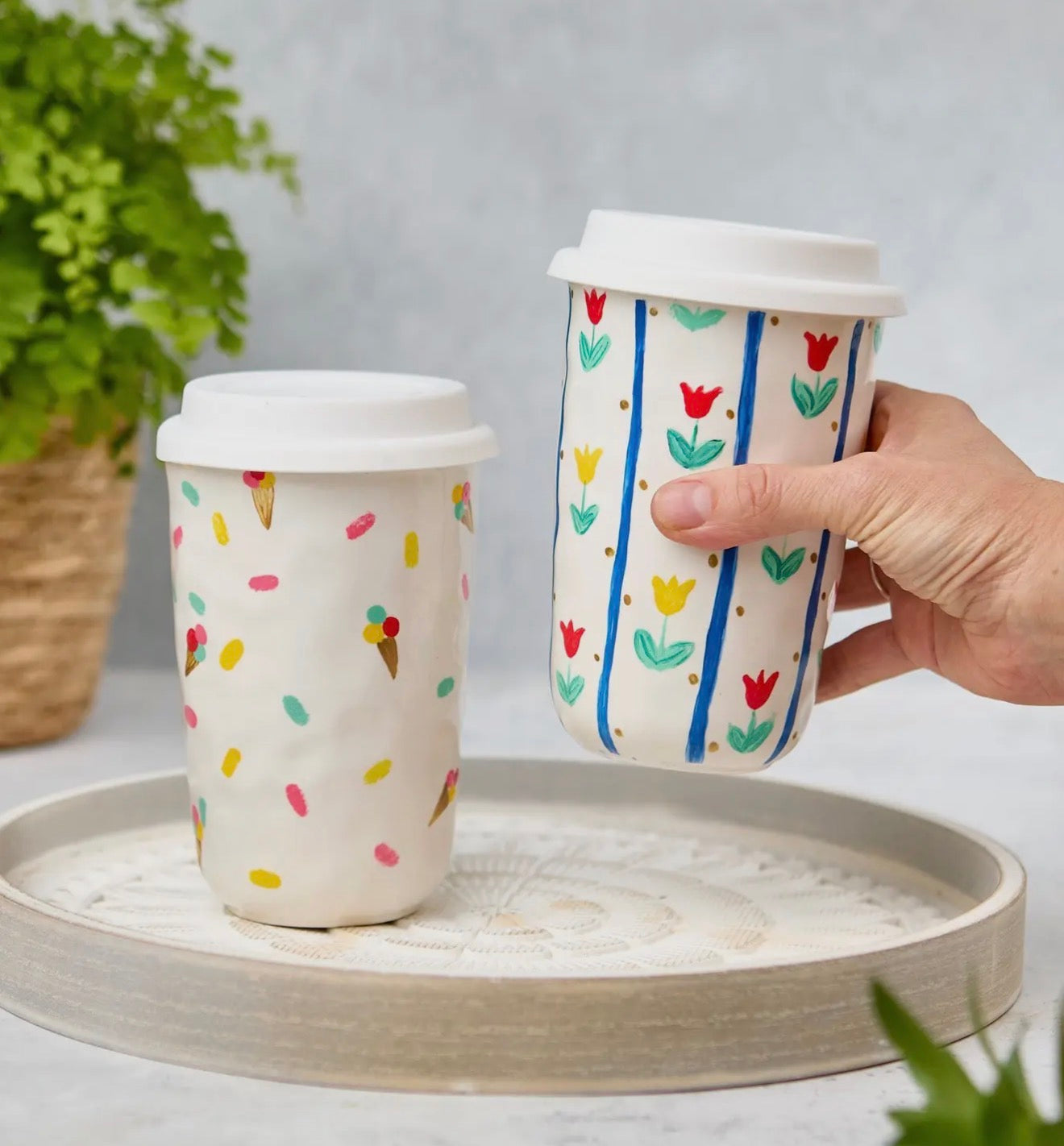 Paint-a-travel mug