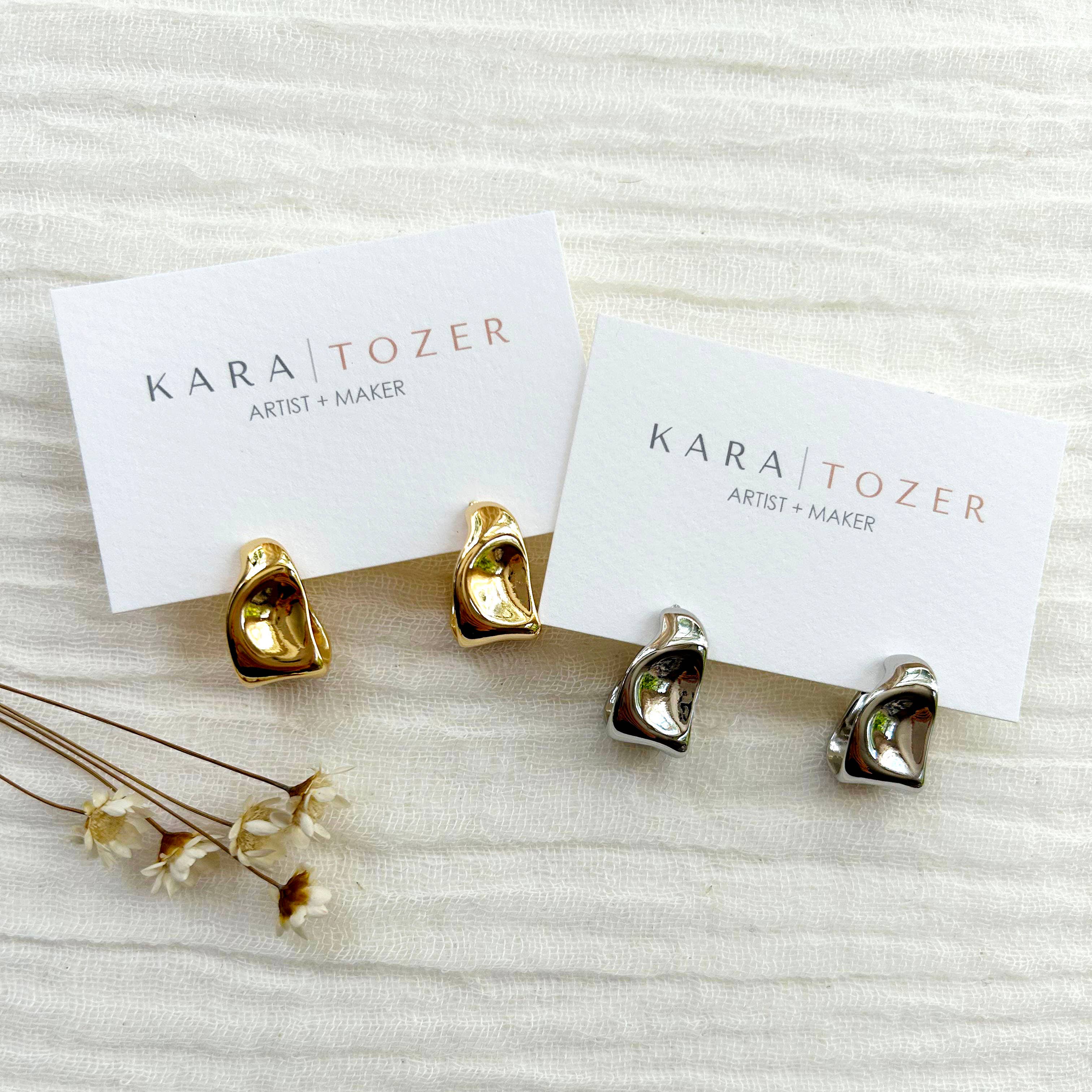 Chunky Teardrop Statement Half Hoops