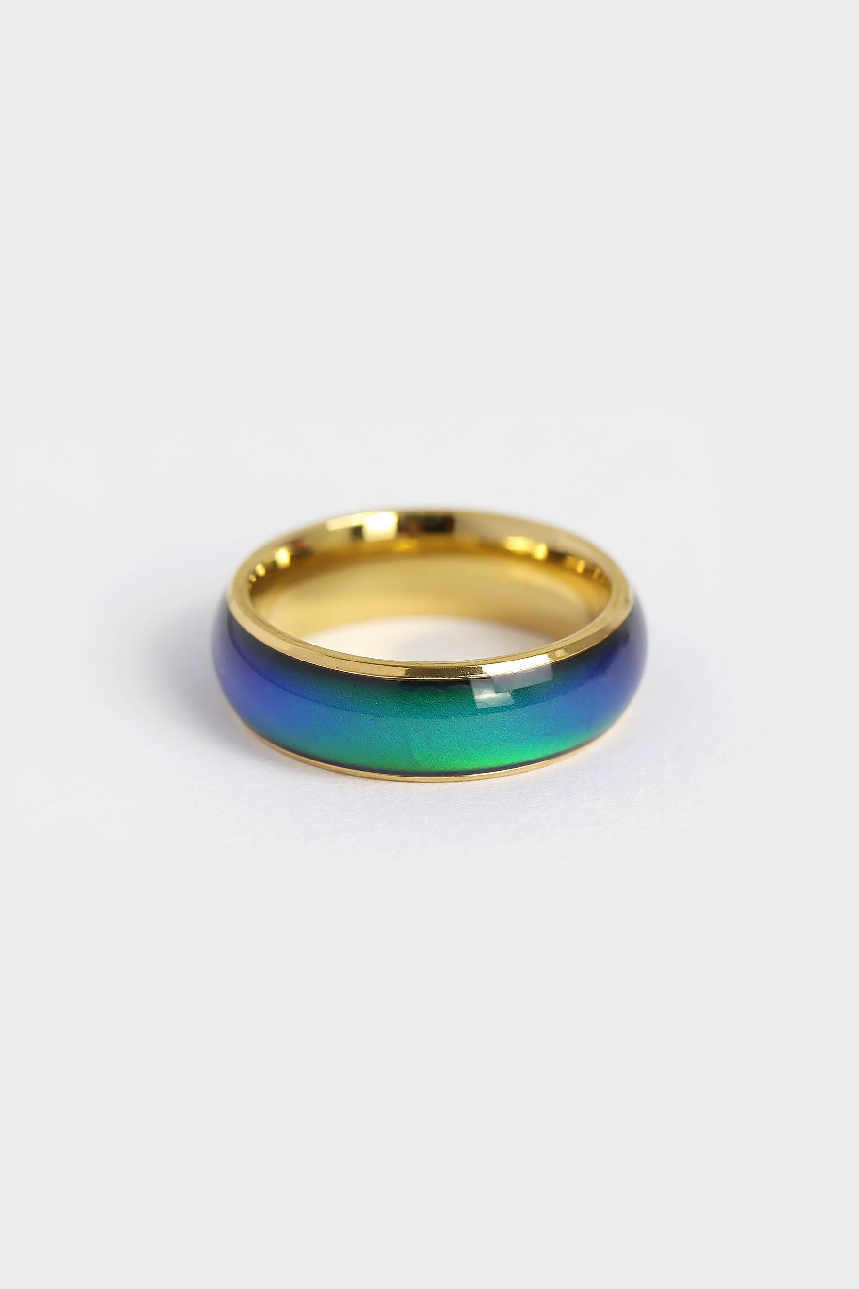 18k Gold PVD Coated Mood Band Stainless Steel Ring