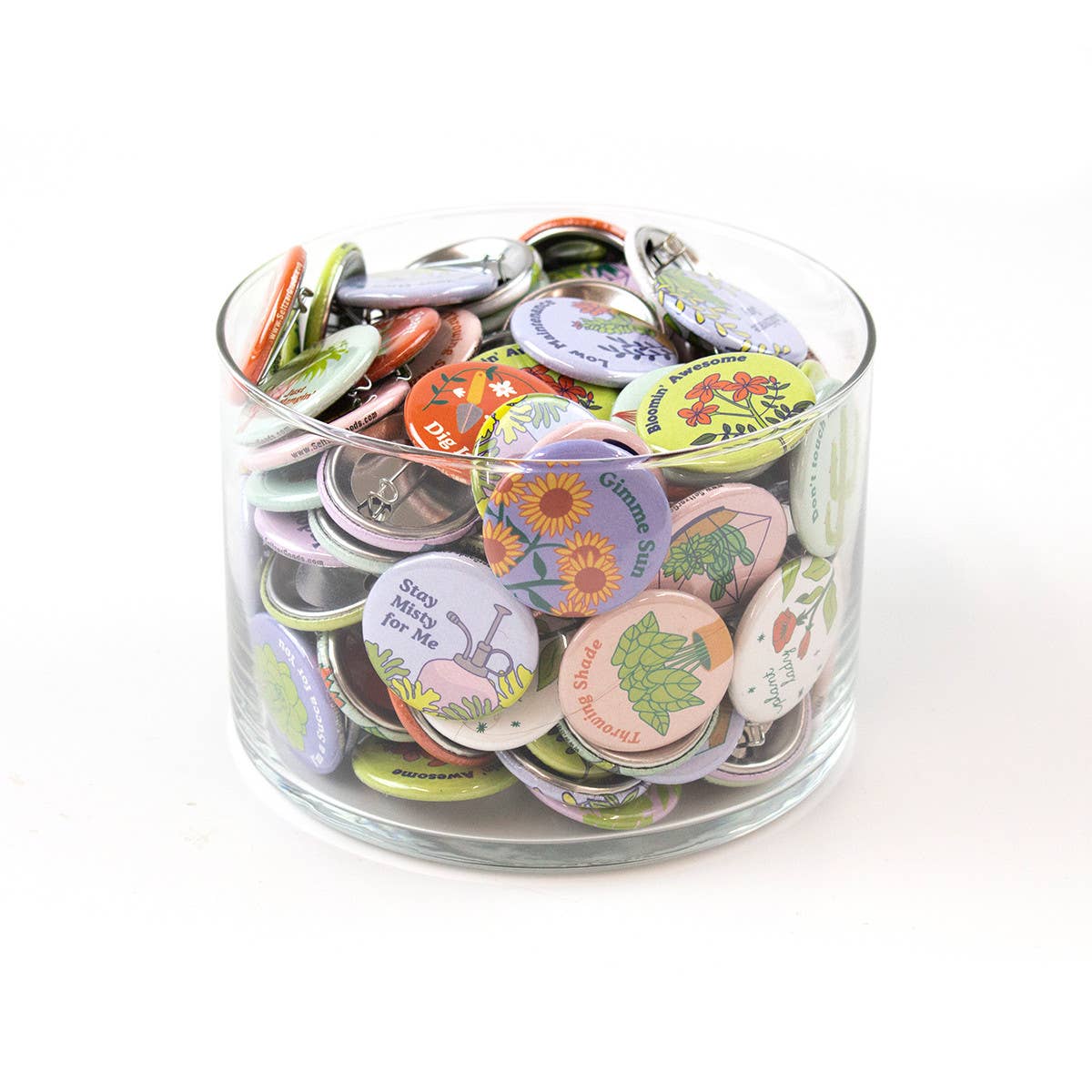 Plant Lover Buttons Assortment (132 Buttons)