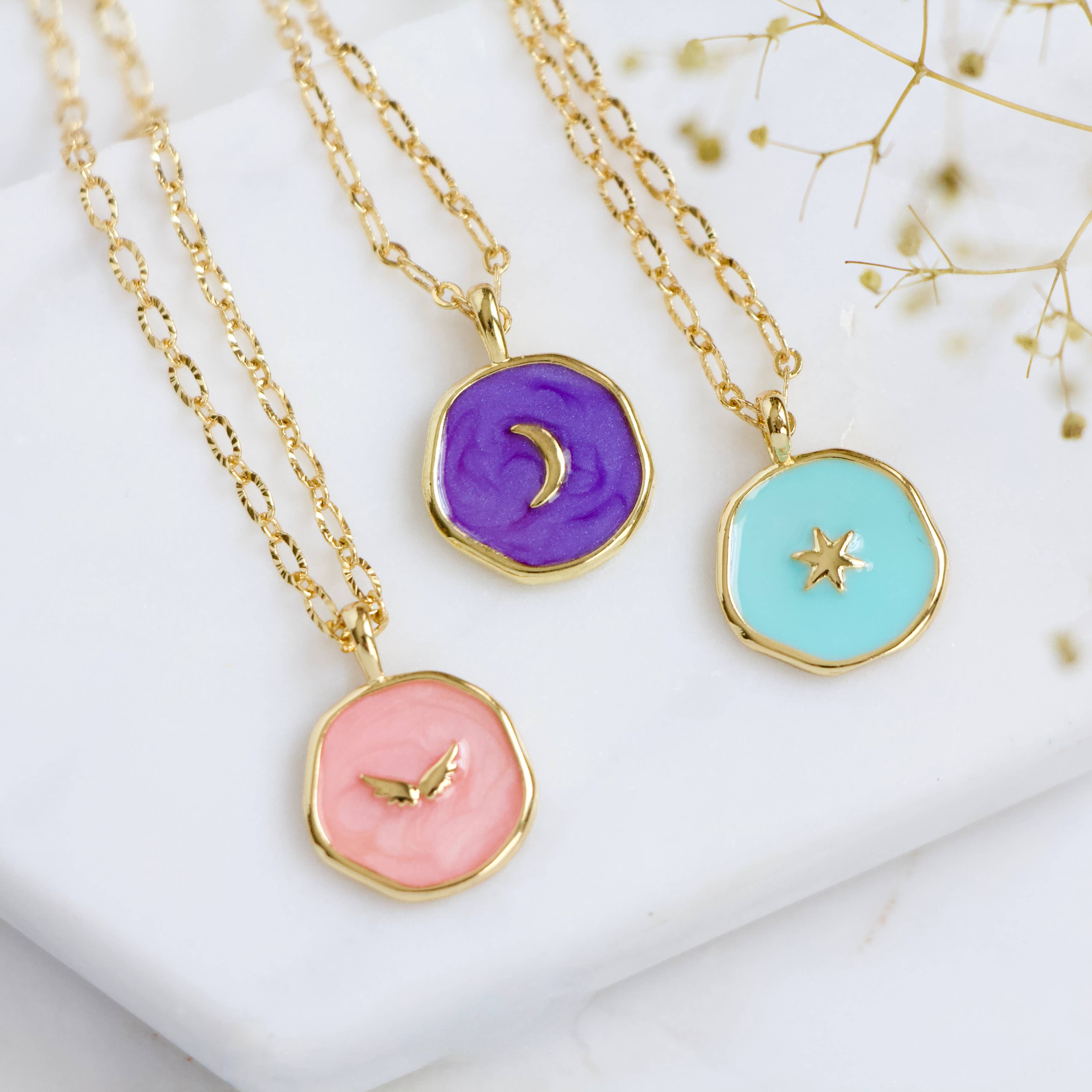 Celestial Enamel Necklace