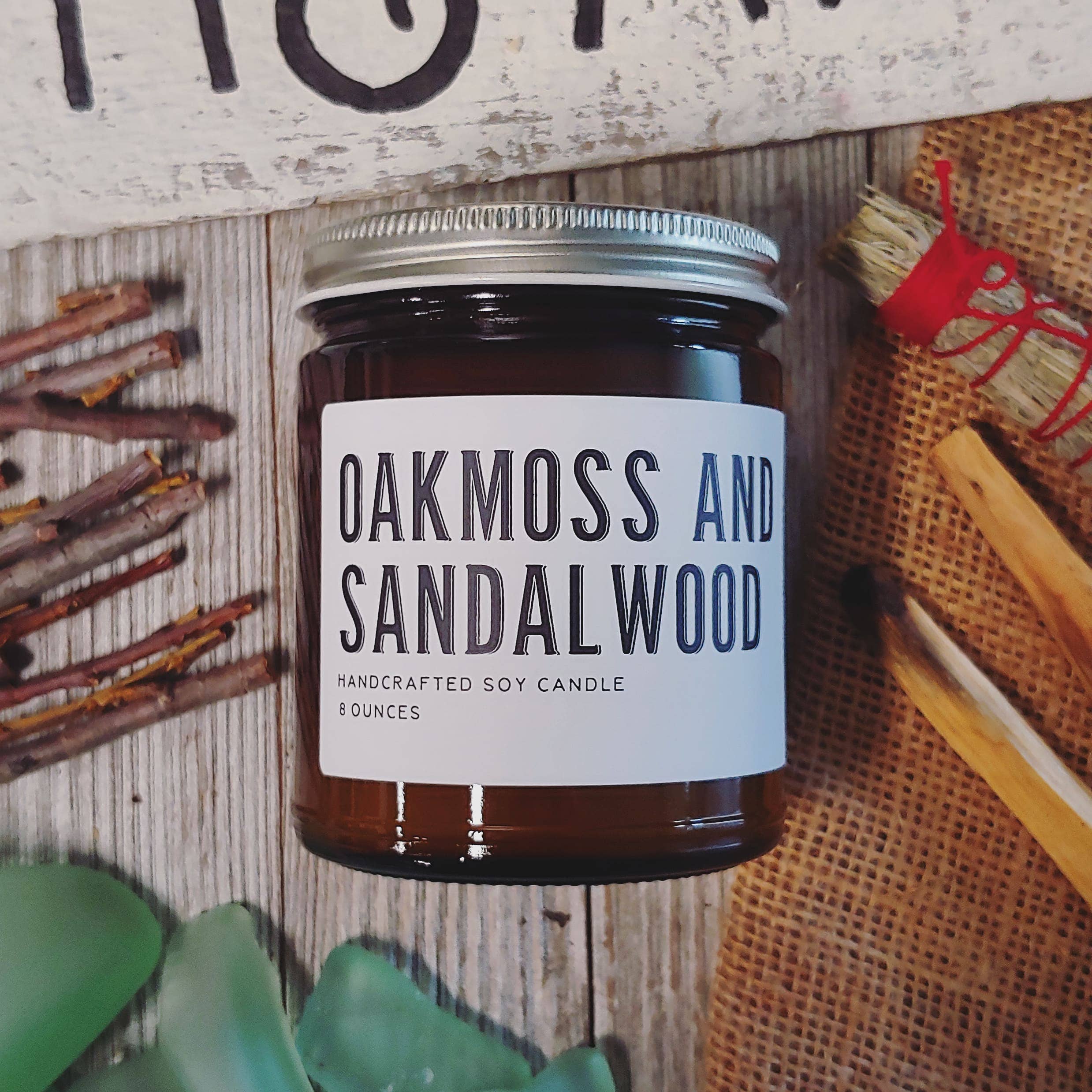 Oakmoss & Sandalwood Vegan Soy Candle