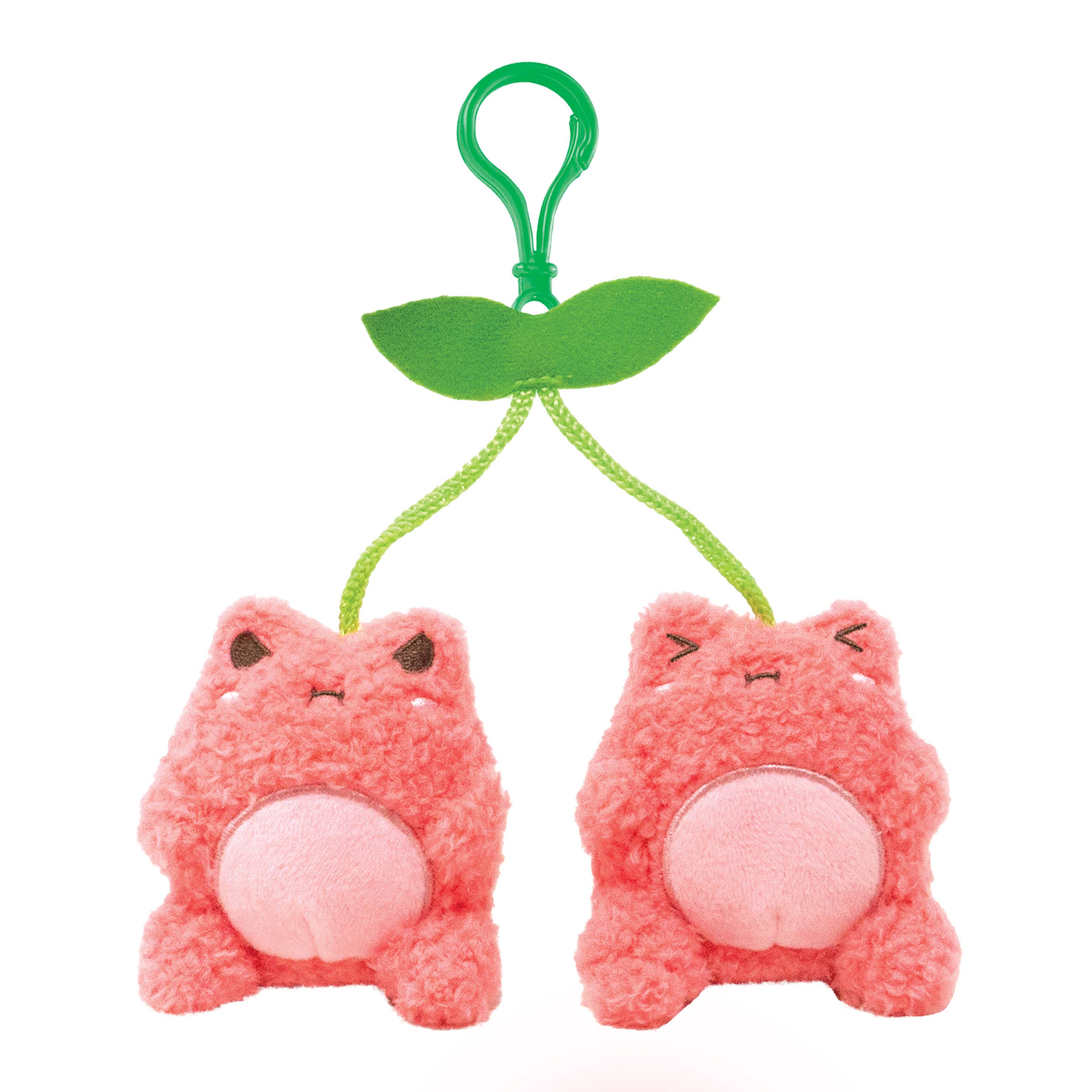 Mini Cherry Wawa Clip (Soft Kawaii Frog Bag Charm Keychain)