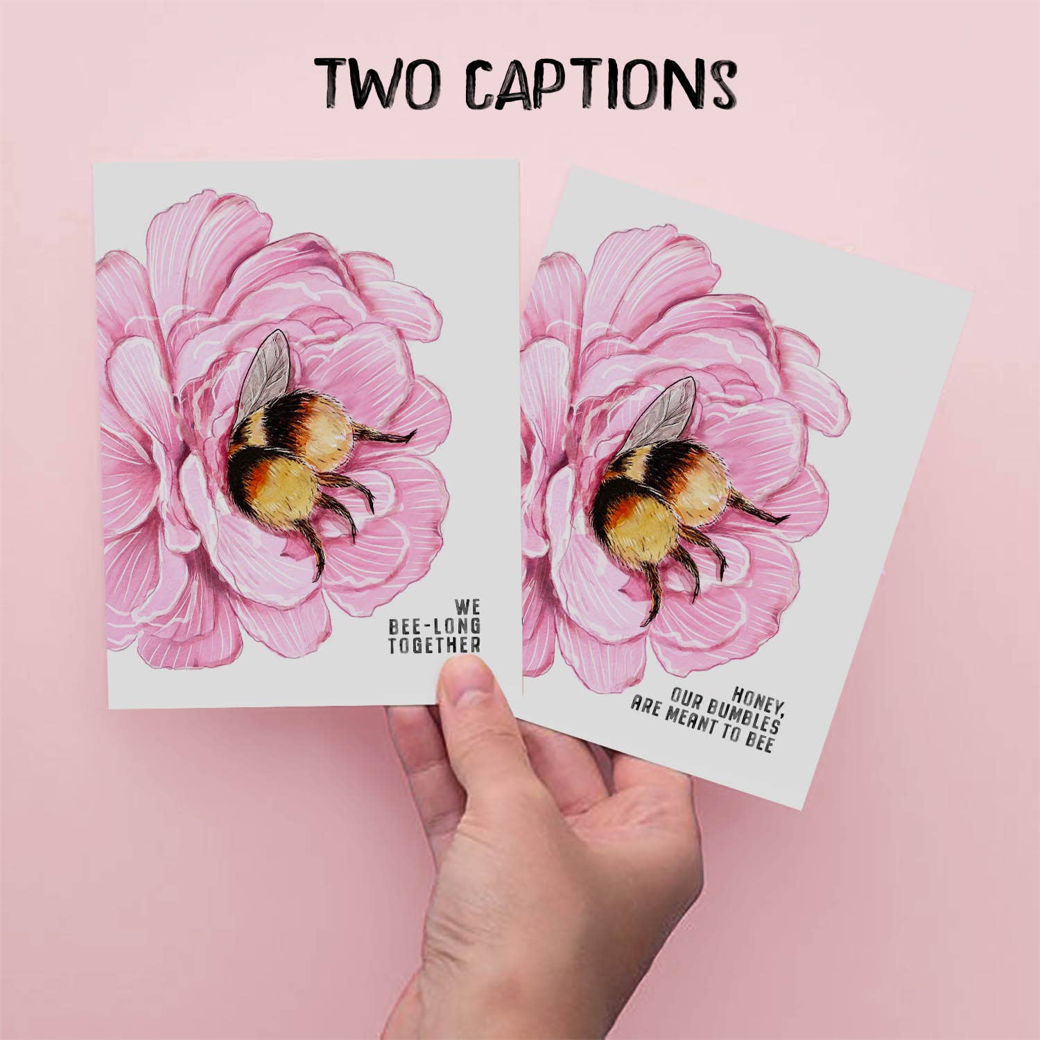 Flower Bees - Cute Valentines Day Card