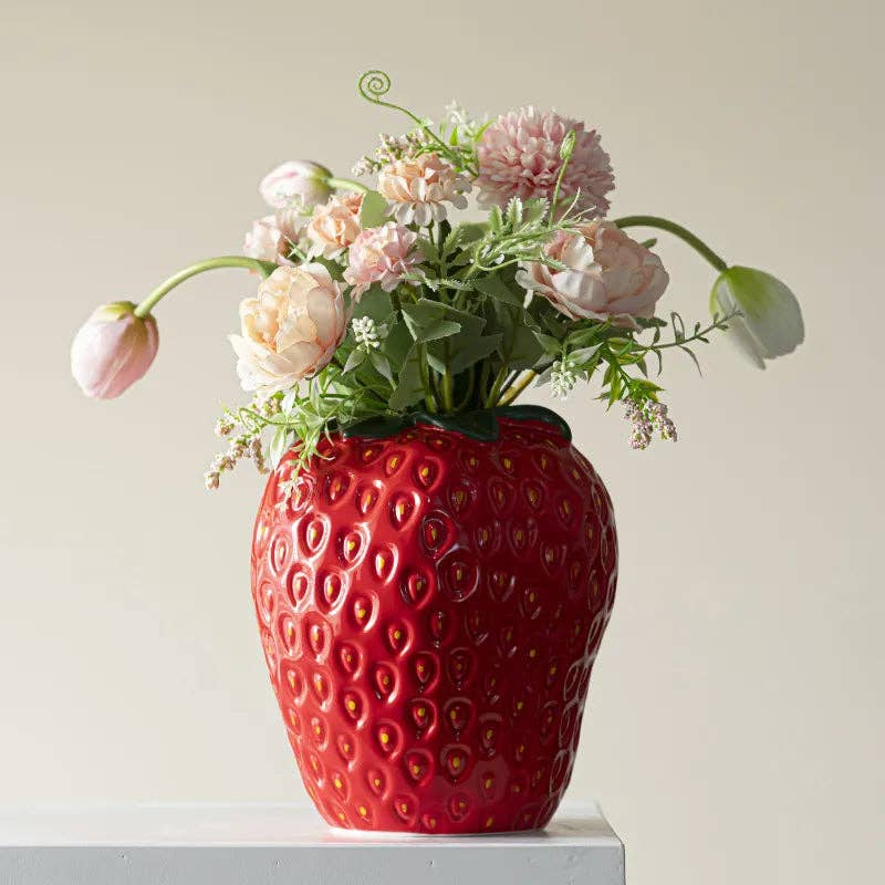 Strawberry Ceramic Vase