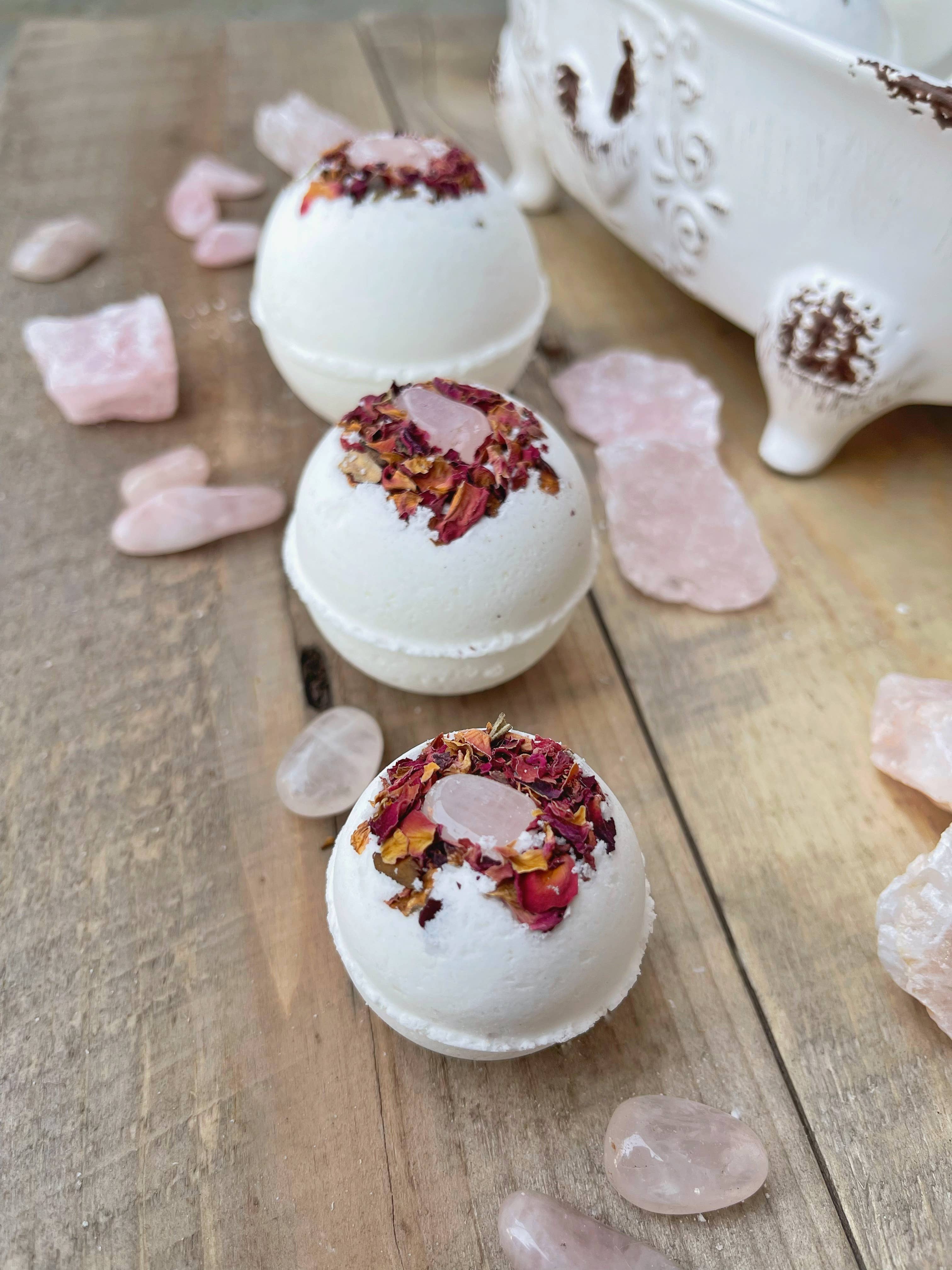 Rose Quartz & Rose Bath Bomb