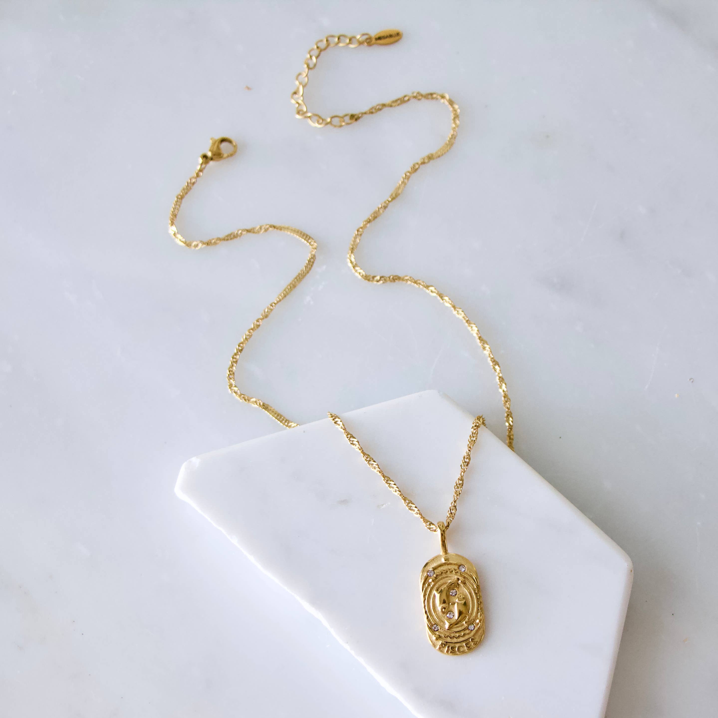 12 Zodiac Sign Necklaces With Display