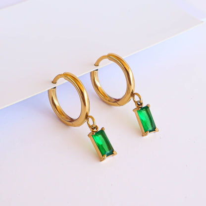 Emerald Dangle Earrings