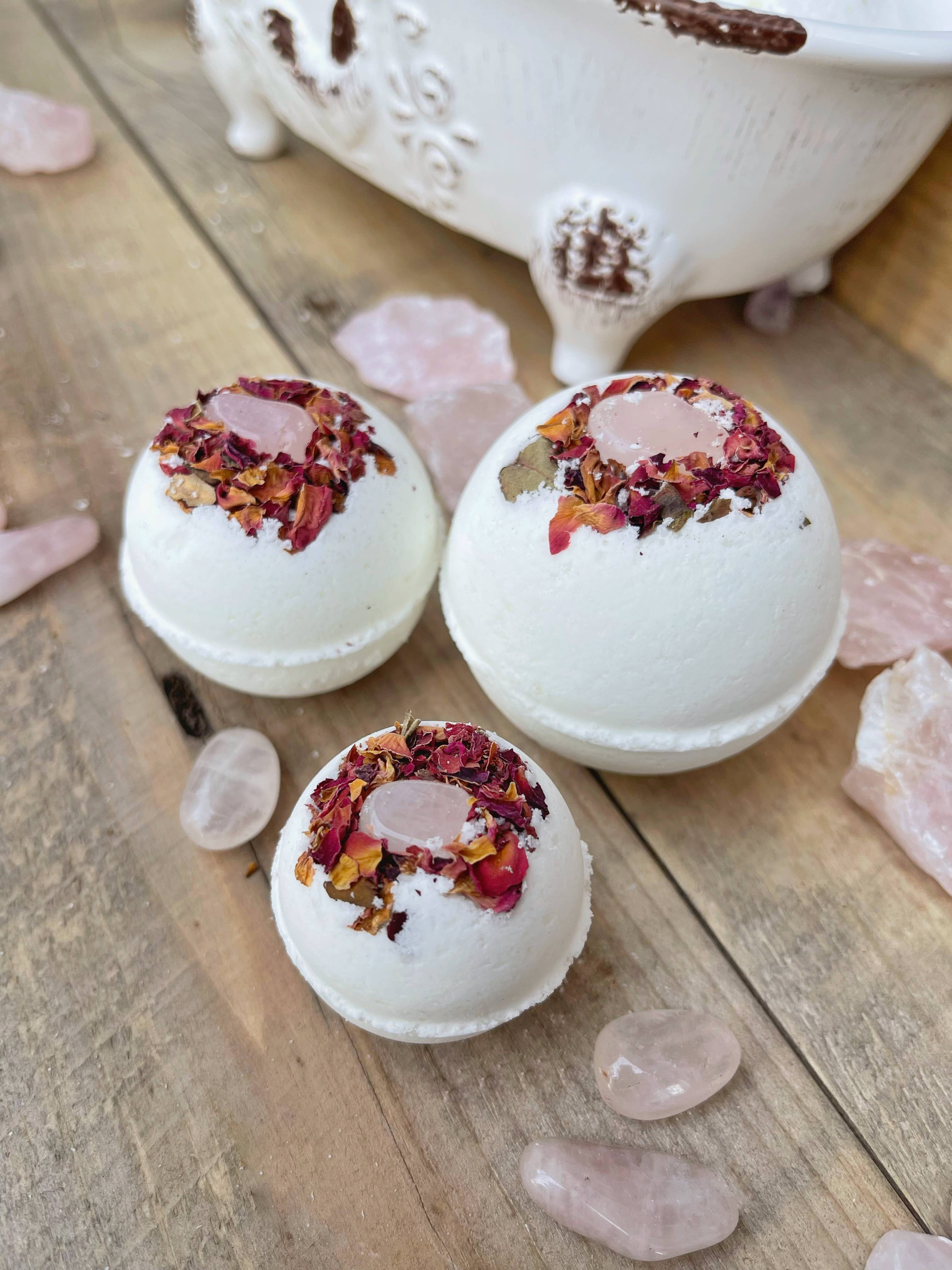 Rose Quartz & Rose Bath Bomb