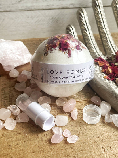 Love Bombs - Bath Bombs with a Special Note & Gemstone