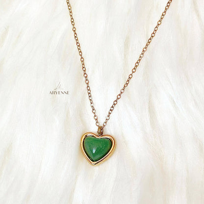 Aventurine Heart Necklace