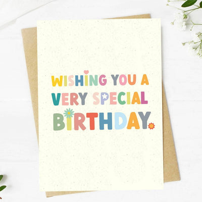 "Wishing you a very special birthday" birthday card