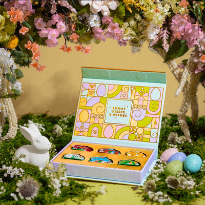 Easter Chocolate Greeting Card– Foil Wrapped Milk Chocolate Bunny Assortment