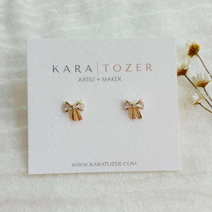 CZ Silver Bow Studs