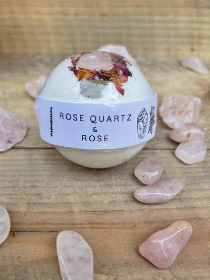 Rose Quartz & Rose Bath Bomb