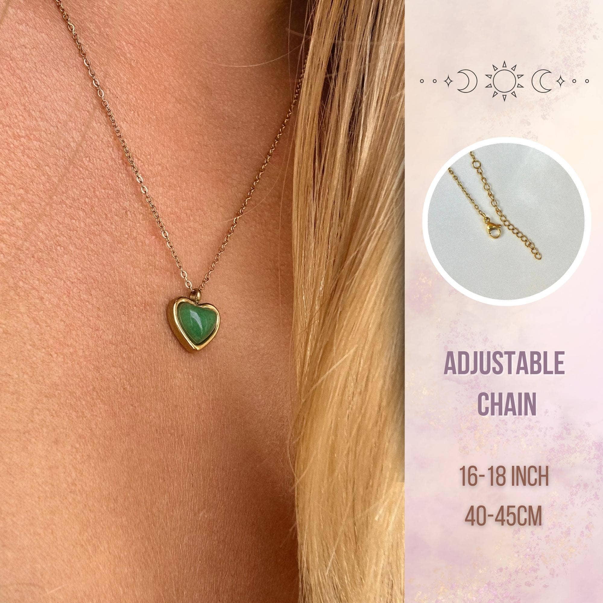 Aventurine Heart Necklace