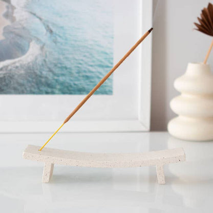 Modern Minimalist Cream Speckle Incense Ash Catcher