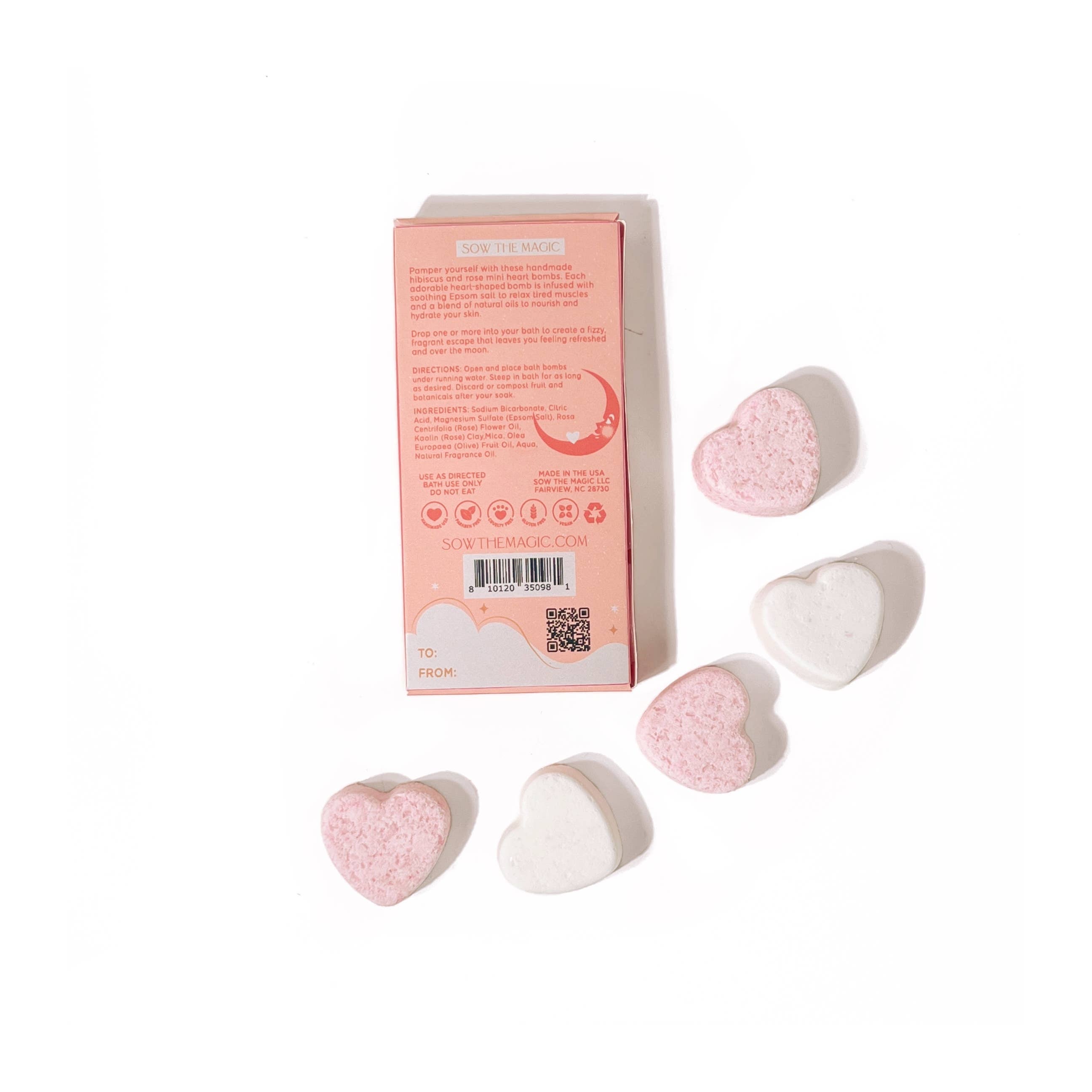 Over the Moon Mini Sweet Heart Bath Bombs Gift Set