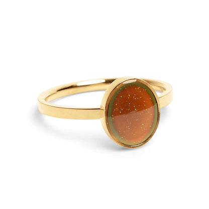 18K Gold Stainless Steel Mood Ring