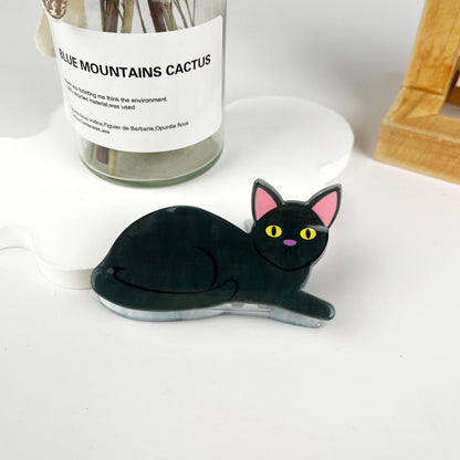 Cat Design hair claw clip