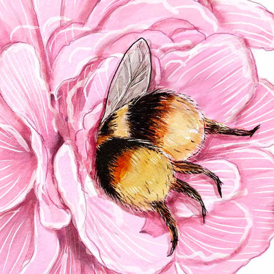 Flower Bees - Cute Valentines Day Card