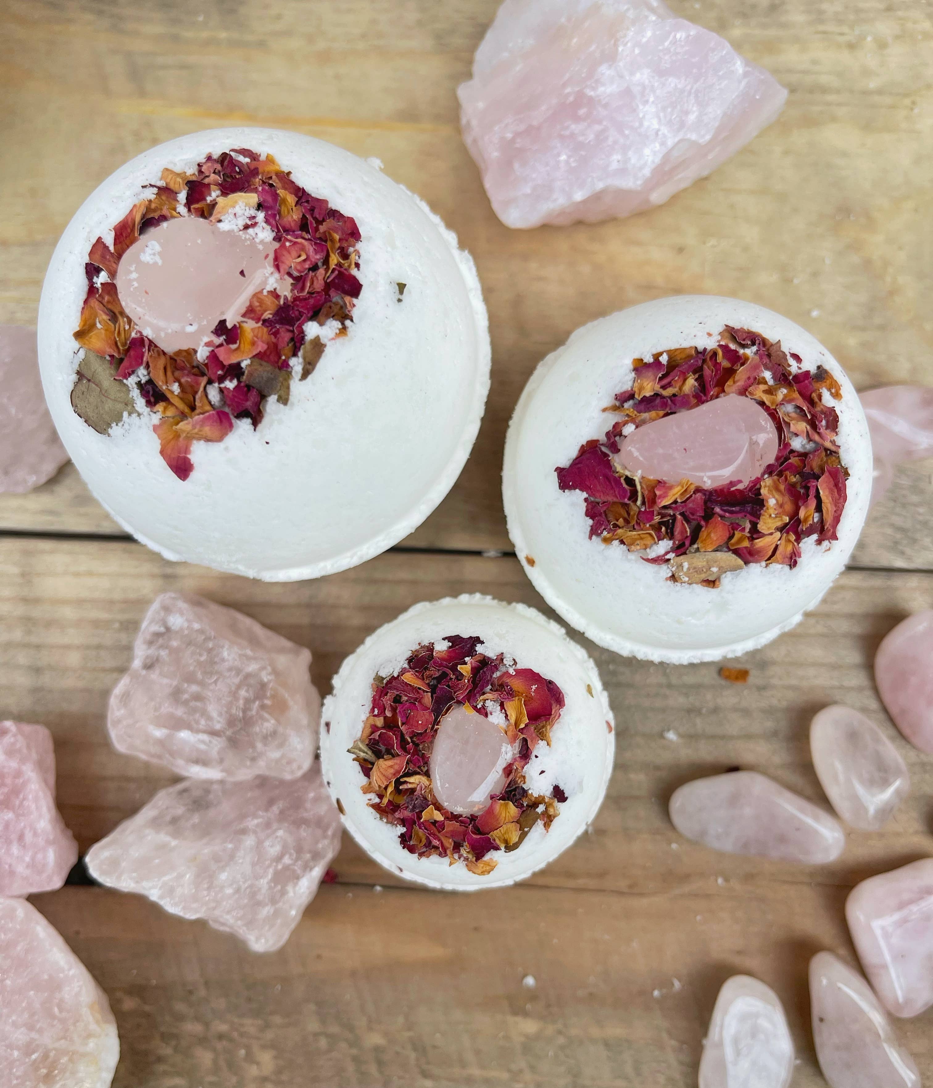 Rose Quartz & Rose Bath Bomb