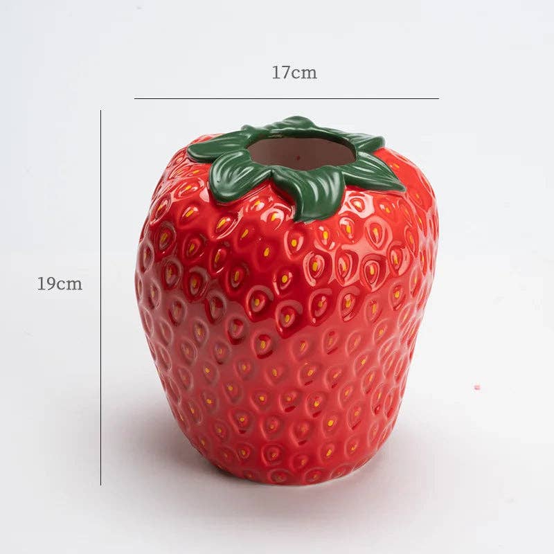 Strawberry Ceramic Vase