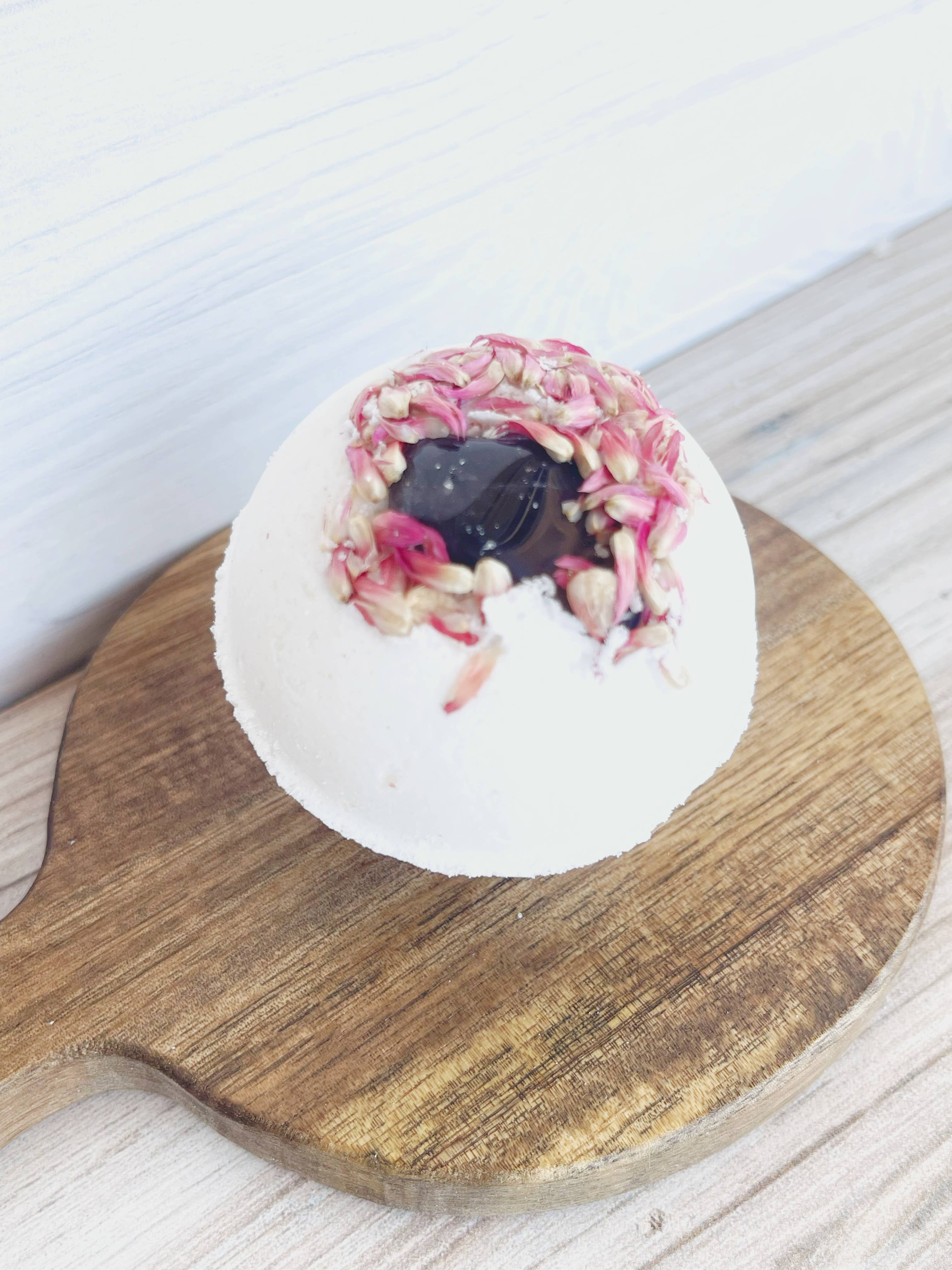 Limited Edition - Smoky Quartz Bath Bomb with Dried Flowers