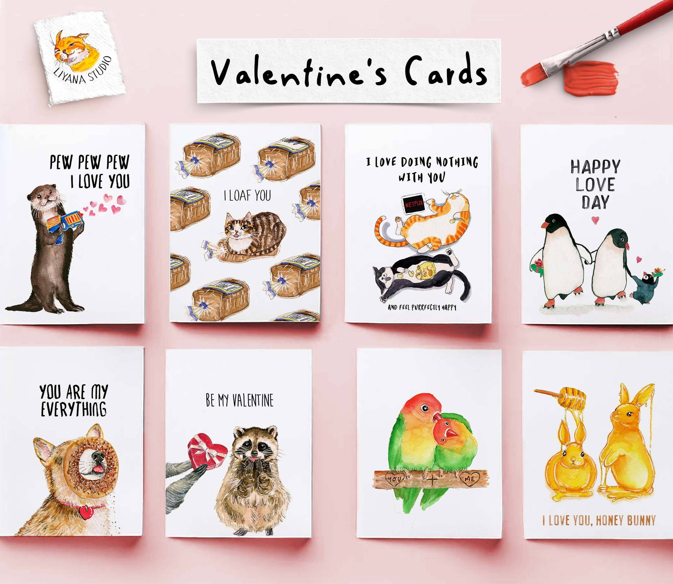 Flower Bees - Cute Valentines Day Card