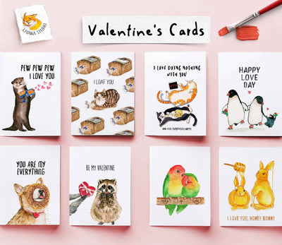 Flower Bees - Cute Valentines Day Card