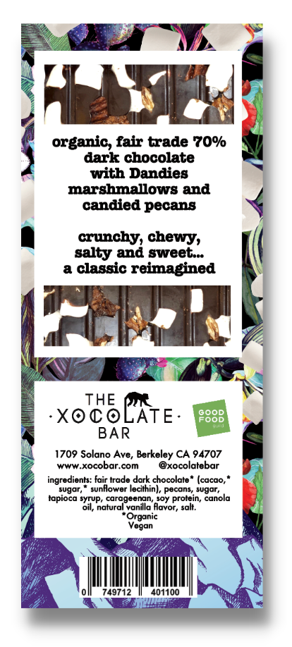 Rocky Road Bar - Organic Fair Trade Dark Chocolate