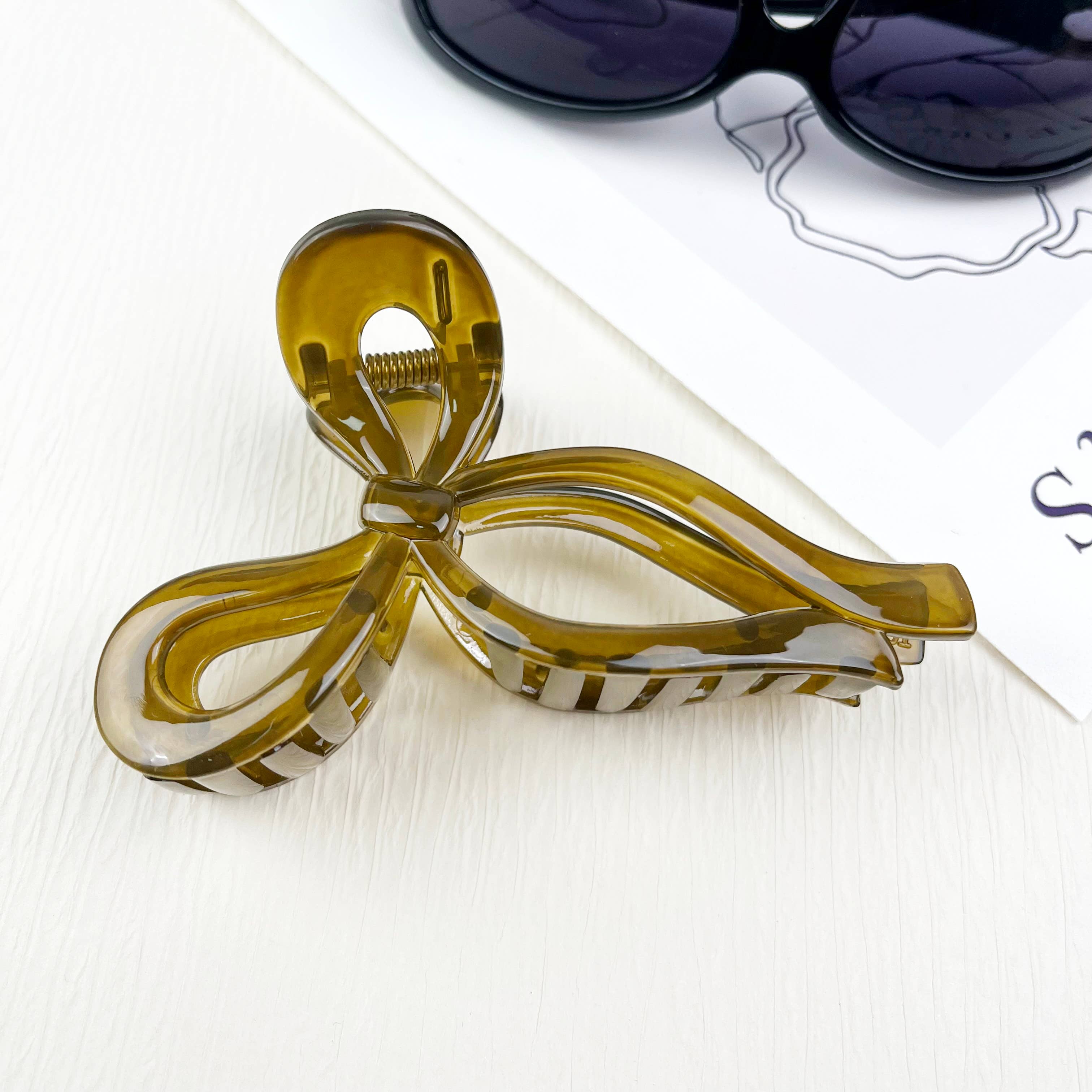 Jelly Bow Spring Hair Claw Clips