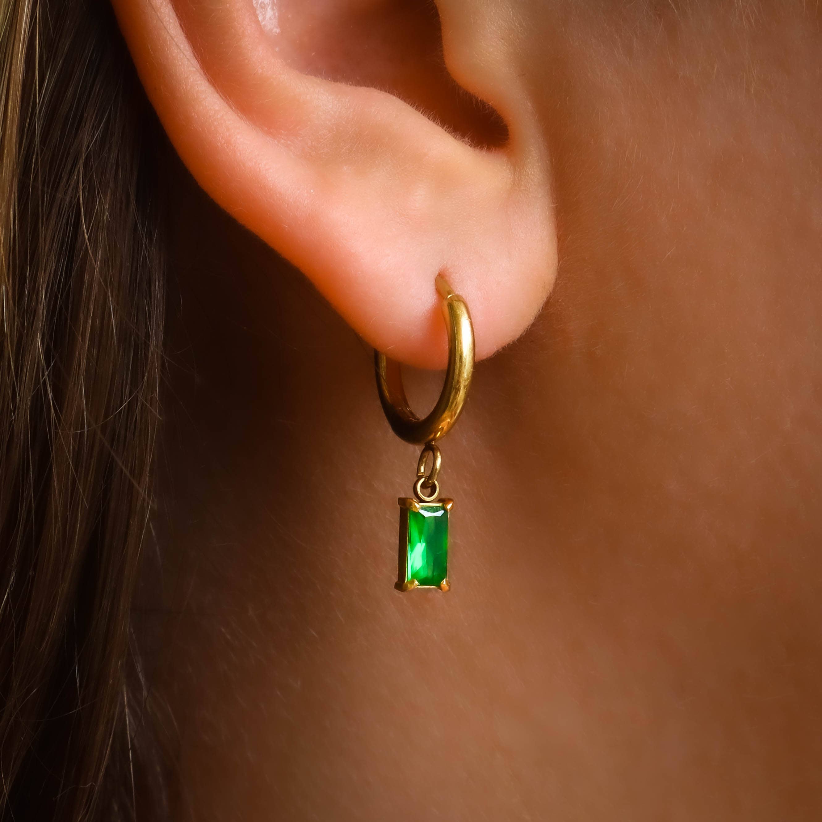 Emerald Dangle Earrings