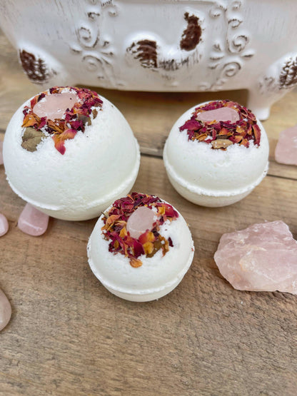 Rose Quartz & Rose Bath Bomb