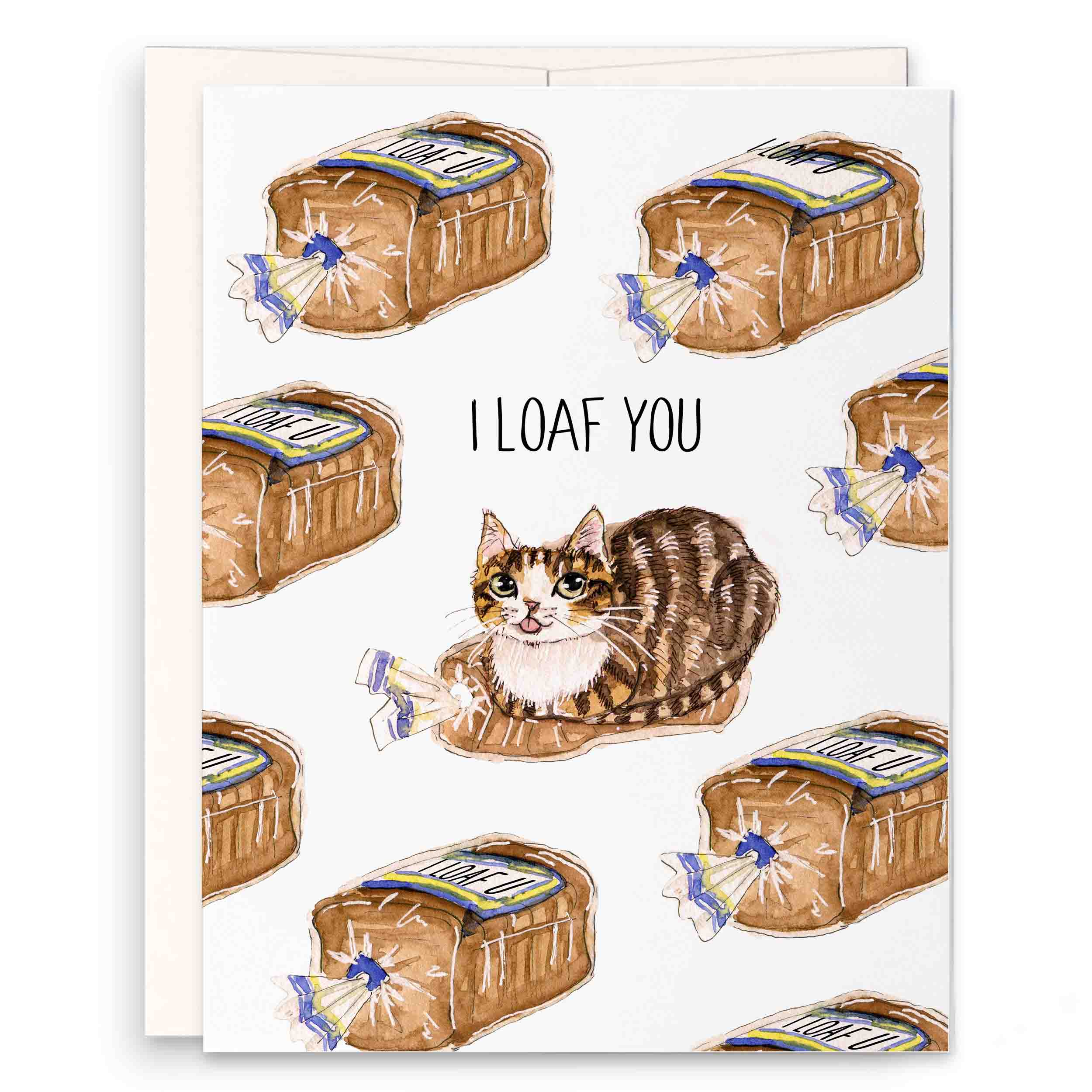 Cat Loaf You - Funny Valentines Day Card