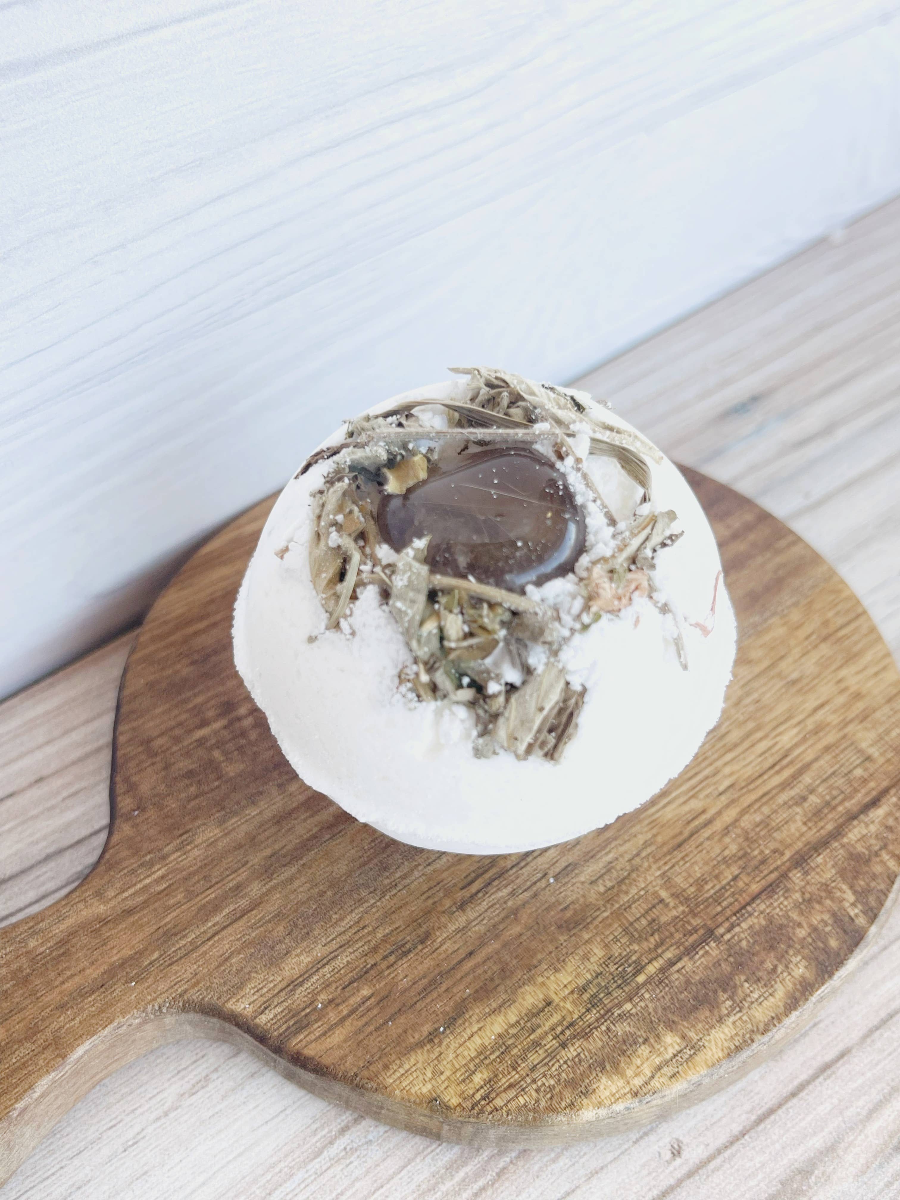 Limited Edition - Smoky Quartz Bath Bomb with Dried Flowers