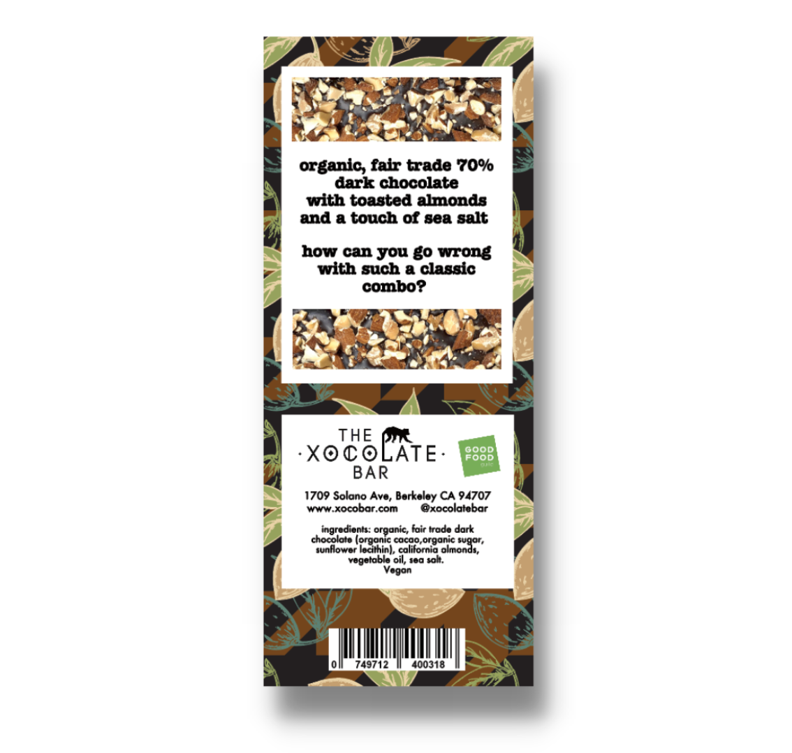 Toasted Almond Bar - Organic fair trade