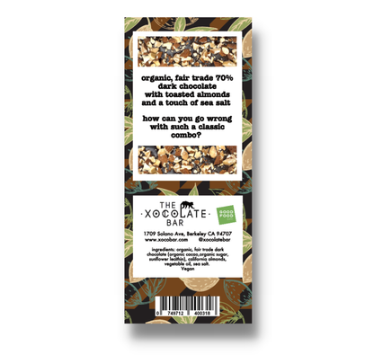 Toasted Almond Bar - Organic fair trade