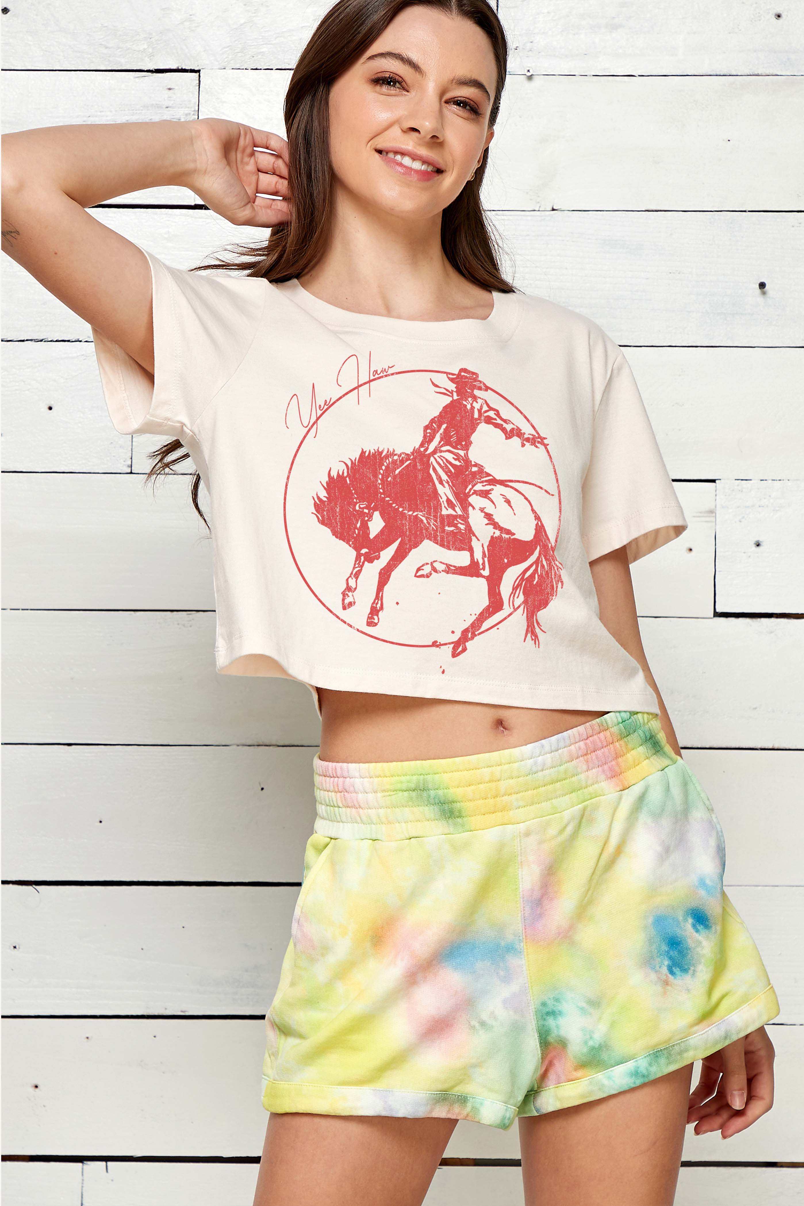 Yee Haw Graphic Crop Tee