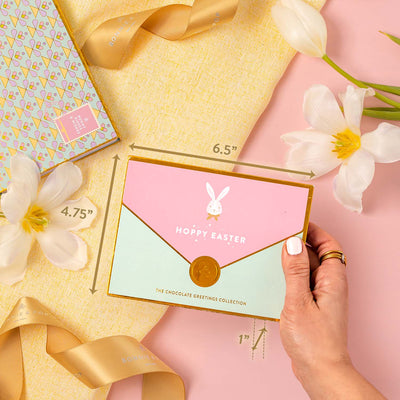 Easter Chocolate Greeting Card– Foil Wrapped Milk Chocolate Bunny Assortment