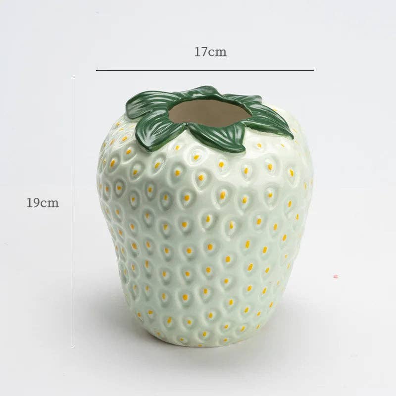 Strawberry Ceramic Vase