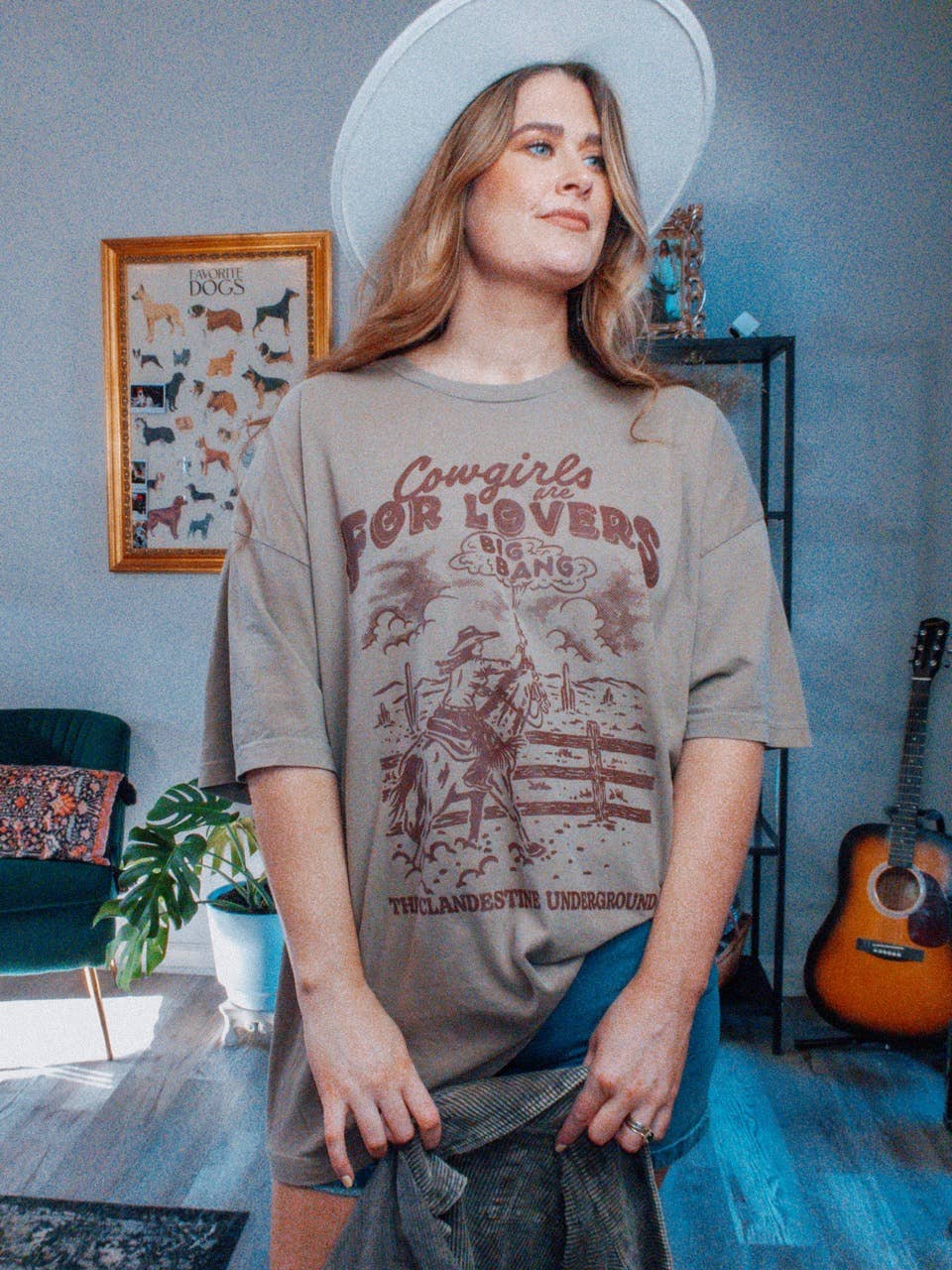 Cowgirls Are For Lovers, Western Oversized TShirt