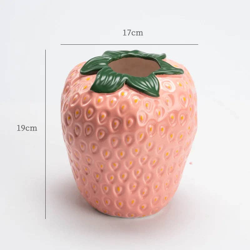 Strawberry Ceramic Vase