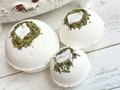 Howlite Bath Bombs with Cannabis Sativa Hemp Seed Oil