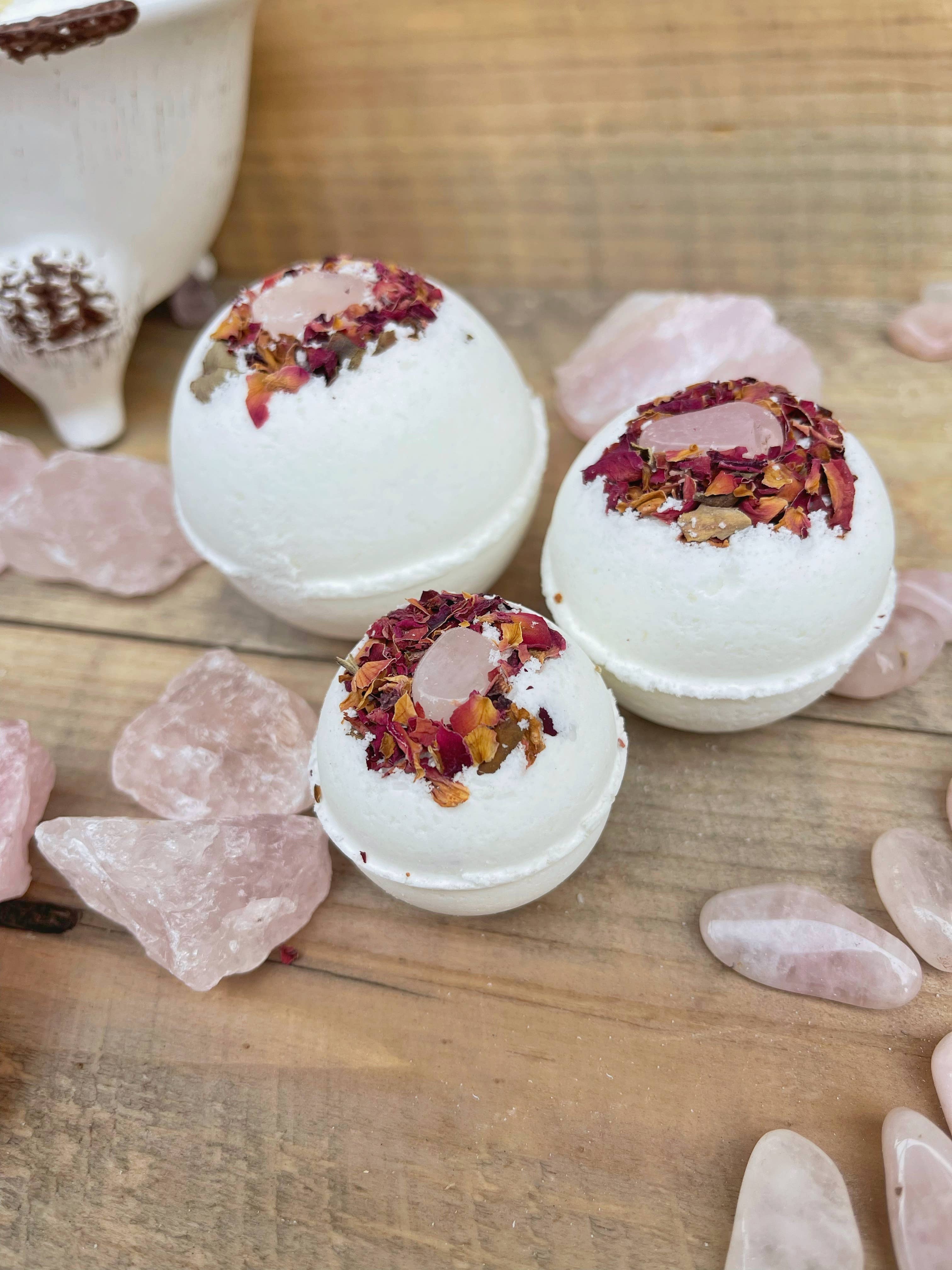 Rose Quartz & Rose Bath Bomb