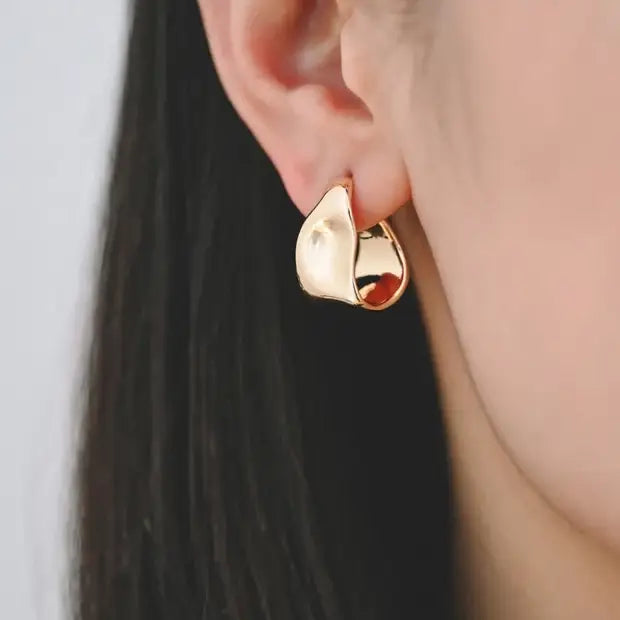 Chunky Teardrop Statement Half Hoops