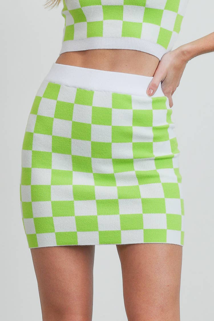 CHECKER MINI SKIRT