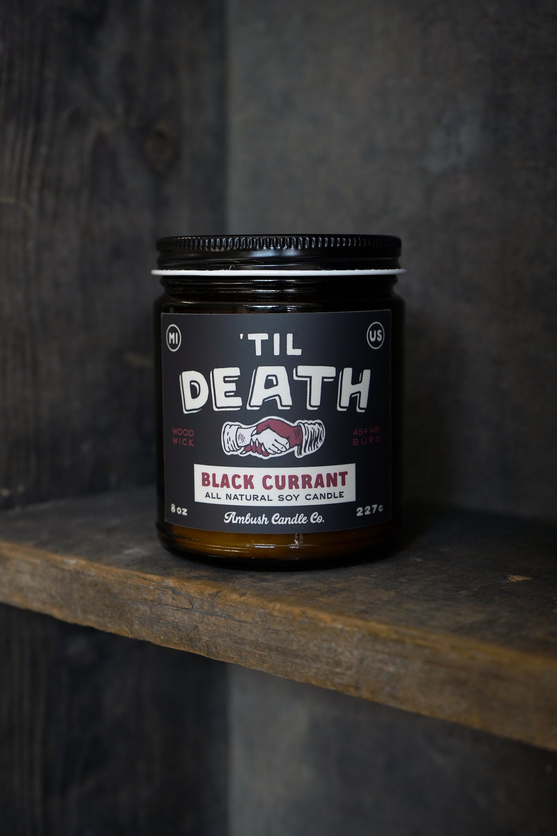 'Til Death | Black Currant 8oz Soy Candle