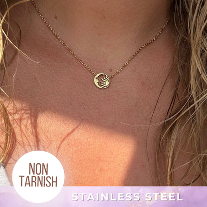 Tiny Sun & Moon Necklace